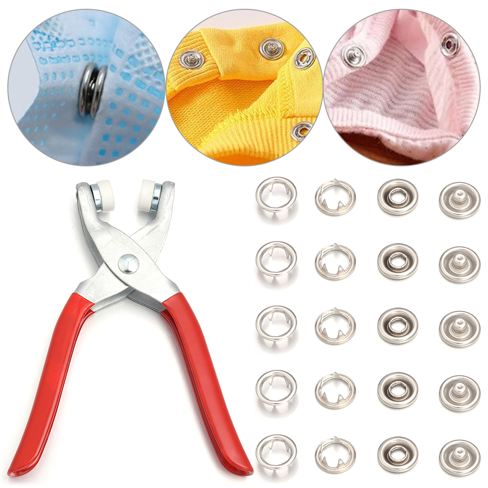 Snap Fastener Set - 50/100/500pcs Metal Sewing 7.5/9.5/11mm Buttons 1pc