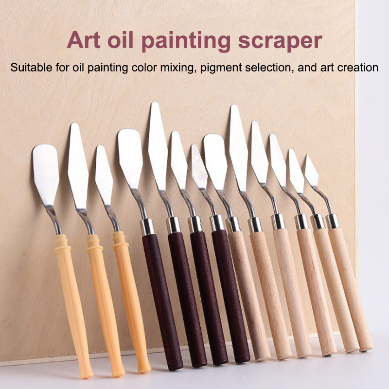 Craft Knife Set - 【Happy】7Pcs/Set Stainless Steel Oil Painting Knives