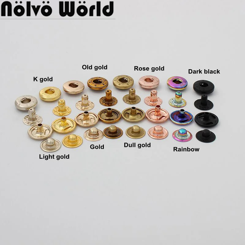 20-100 Sets Rainbow 12mm 10 Co - огляд і ціна Snap Fastener Set