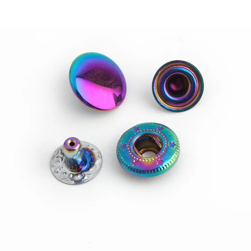20-100 Sets Rainbow 12mm 10 Co - огляд і ціна Snap Fastener Set