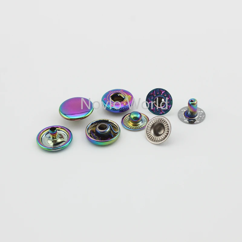 20-100 Sets Rainbow 12mm 10 Co - огляд і ціна Snap Fastener Set