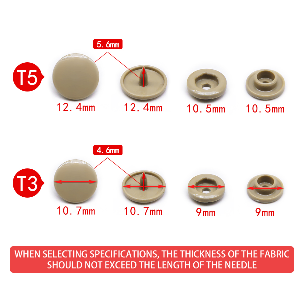 KAM T3 T5 20Sets Plastic Snaps - огляд і ціна Snap Fastener Set