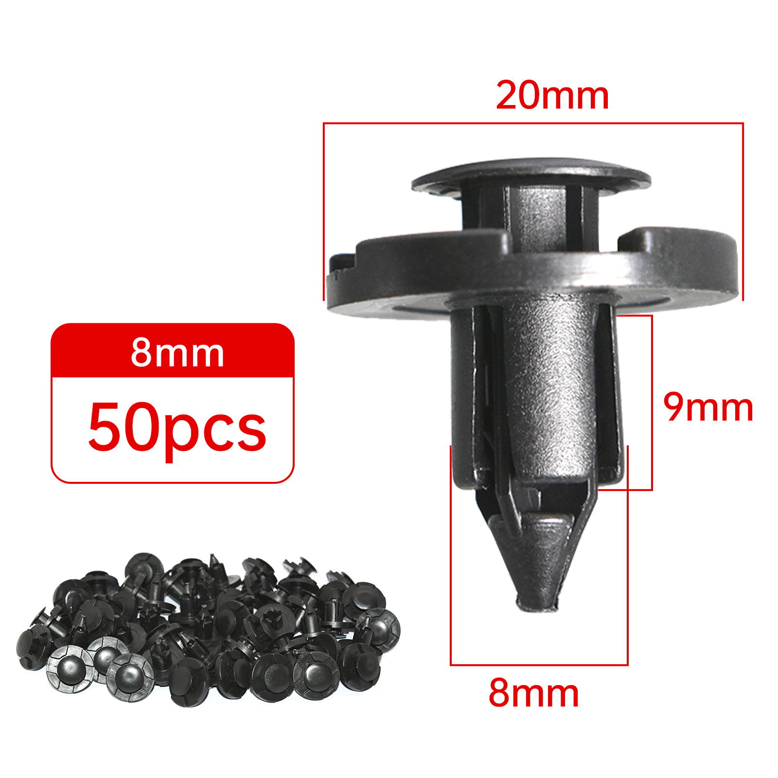50Pcs 8mm Hole for Nissan Auto - огляд і ціна Snap Fastener Set