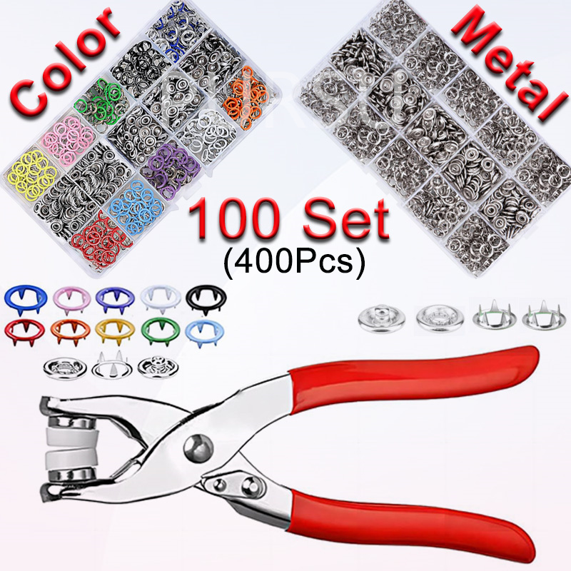 100 Sets Snap Pliers Automatic - огляд і ціна Snap Fastener Set