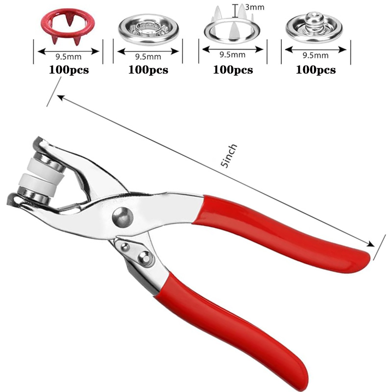 100 Sets Snap Pliers Automatic - огляд і ціна Snap Fastener Set