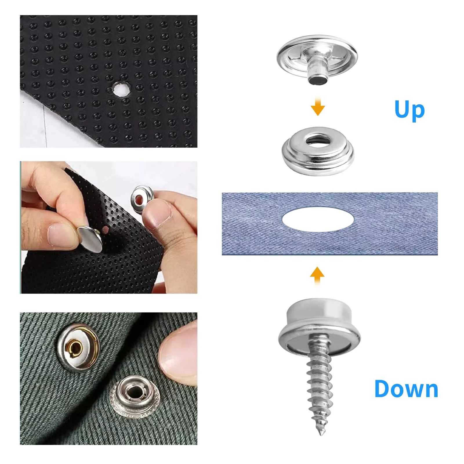 50 Set Stainless Steel Boat Ma - огляд і ціна Snap Fastener Set