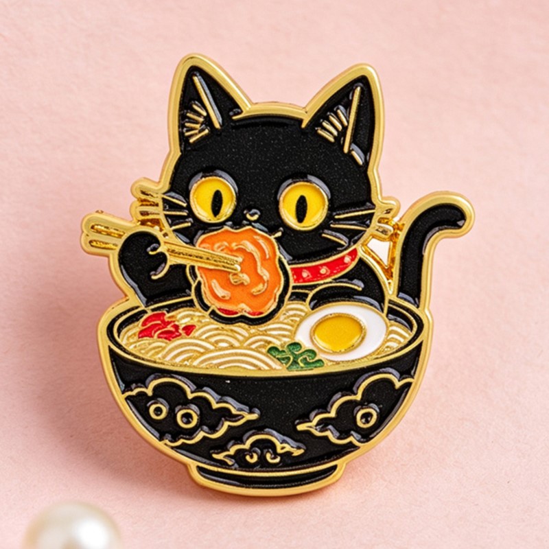 Cute Black Cat Eating Noodles  - огляд і ціна Cosplay Prop Bag